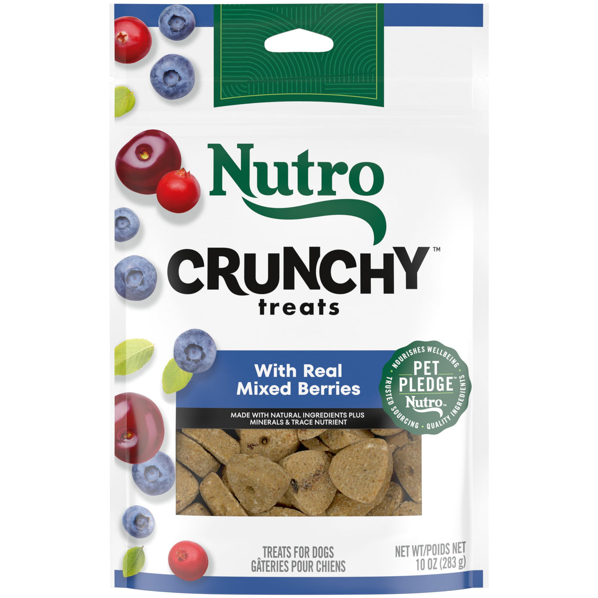 NUTRO Crunchy Dog Treats with Real Mixed Berries 10 oz. Bag