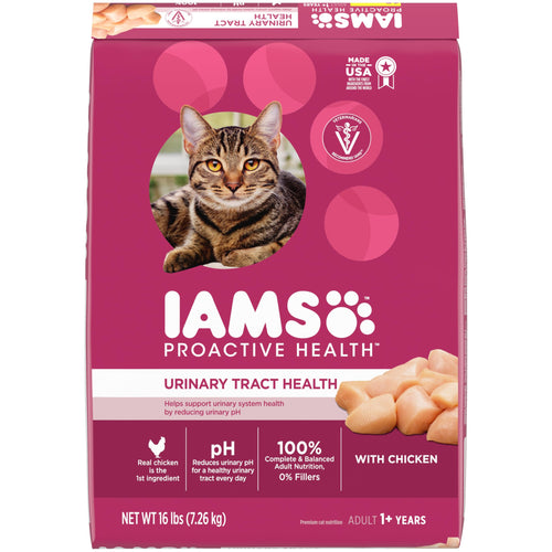 IAMS Proactive Health Adult Urinary Tract Healthy Dry Cat Food with Chicken 16 lb. Bag