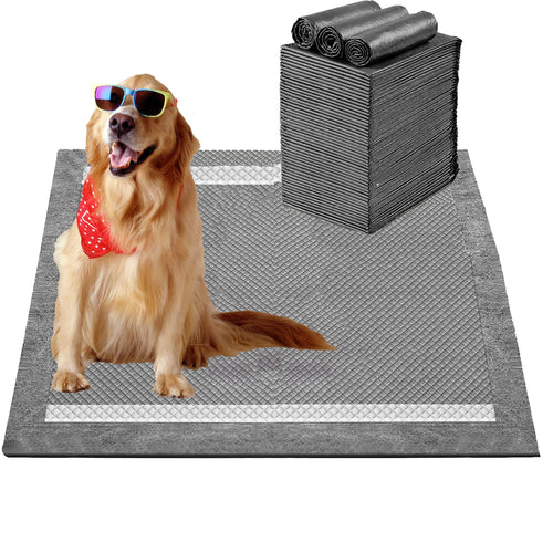 Black Charcoal Puppy Pads24”*24”Puppy Training Pads for All Dogs and puppySuper Absorbent & Leak Proof Pee PadsPotty puppy training Disposable Pad for Doggies improved quality puppy pee pads 50pcs