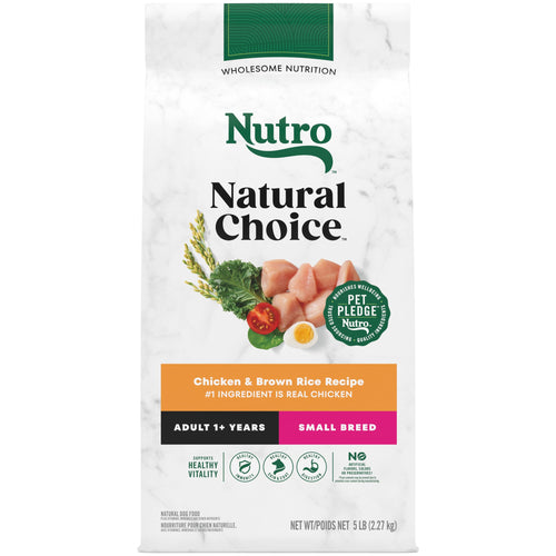Nutro Natural Choice Adult Small Breed Dry Dog Food Chicken and Brown Rice 5 lbs.