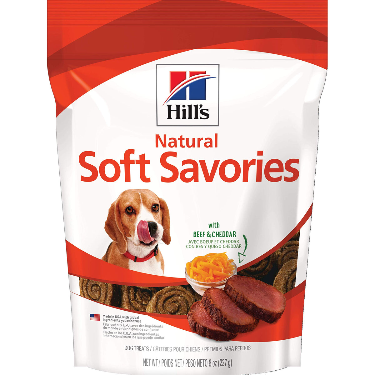 Hills Natural Soft Savory Dog Treats with Beef & Cheddar 8 oz. Bag