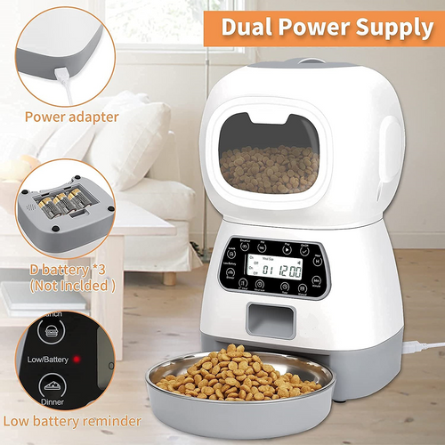 Smart Pet Automatic Feeder with Manual and Scheduled Feeding Options