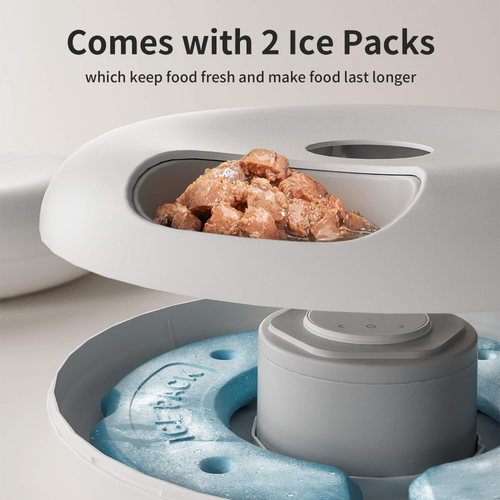 Smart WiFi 6-Meal Automatic Cat & Dog Feeder with App Control and Ice Packs