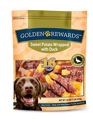 Golden Rewards Sweet Potato Wrapped with Duck Dog Treats 16 oz