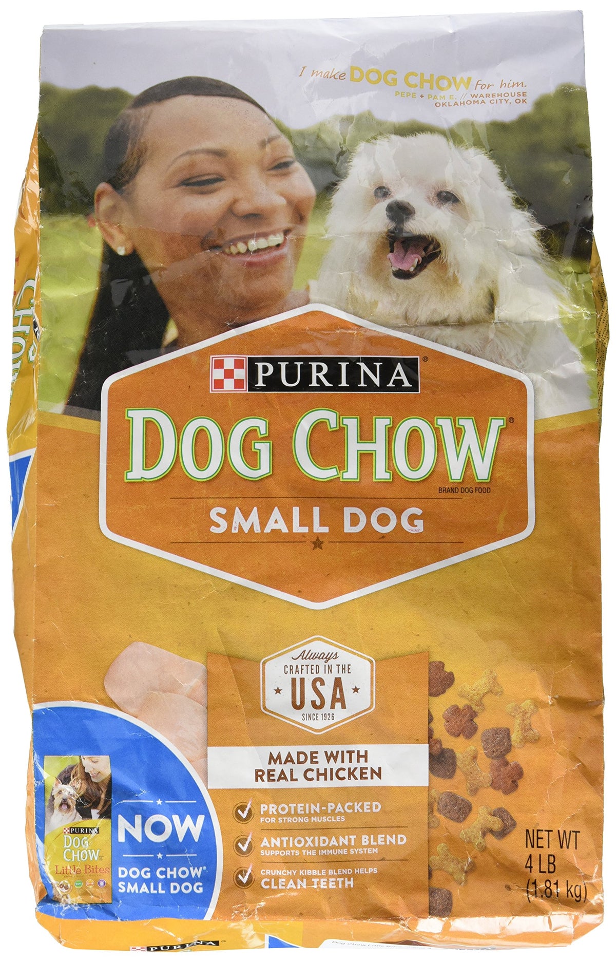 Purina Dog Chow Little Bites for Small Breed Dog Food Dry Recipe with Real Chicken and Beef - 4 lb. Bag Packaging May Vary
