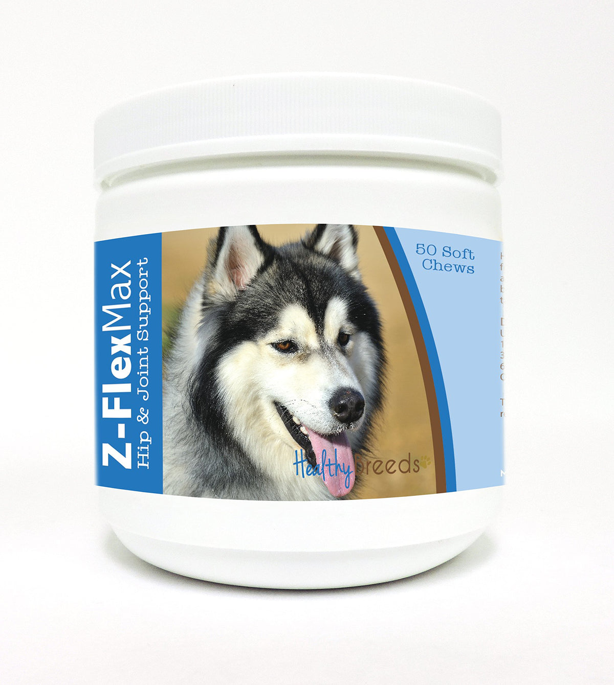 Healthy Breeds Siberian Husky Z-Flex Max Hip and Joint Soft Chews 50 Count