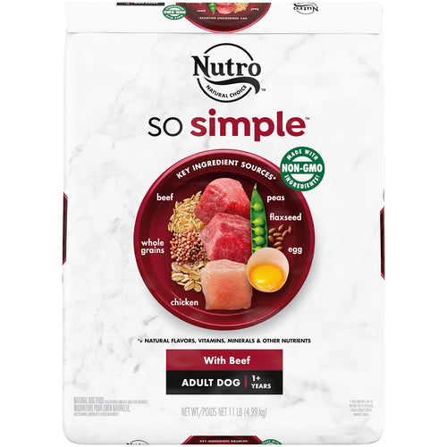 NUTRO SO SIMPLE With Beef Adult Dog Food 11 lb.