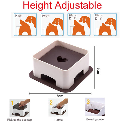 Pet Feeding Station for Cats and Dogs with Bowls