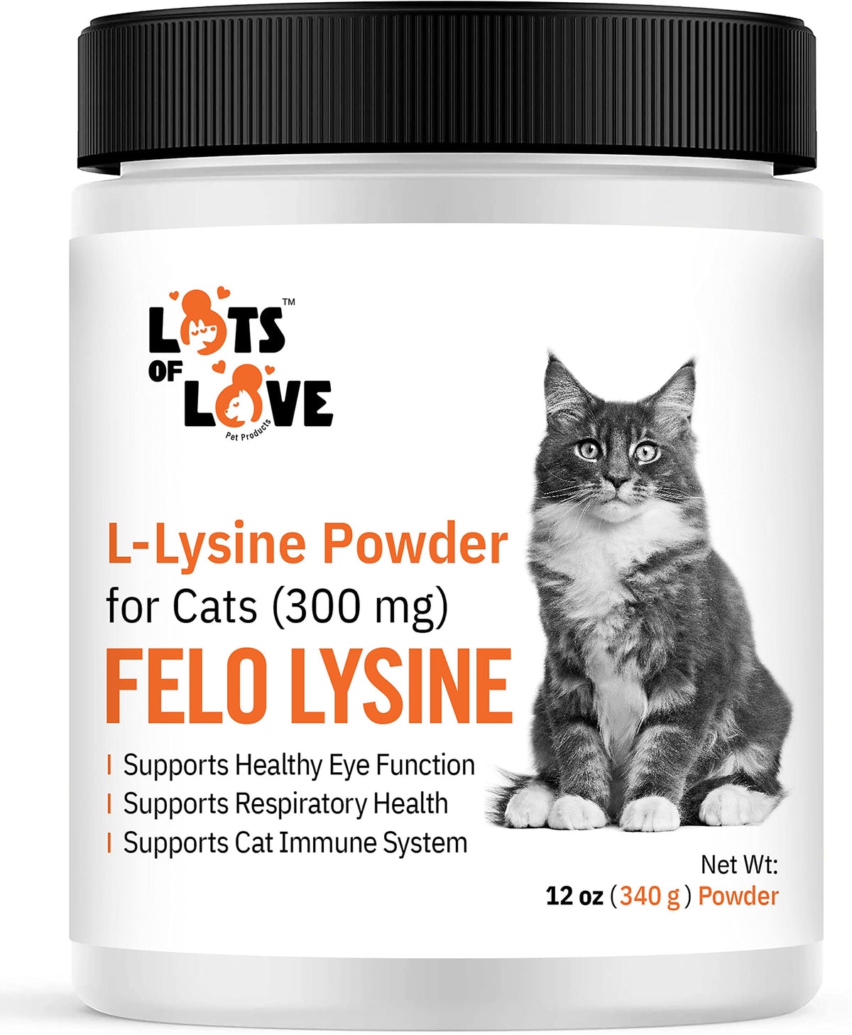 FELO LYSINE - L-Lysine Powder for Cats 300 mg (Thomas Pet Earlier) 12 oz