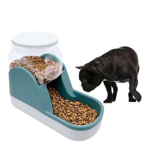 Kathson Automatic Dog Food Feeder Large Capacity Pet Self Feeding Station Blue Plastic 1 Gallon