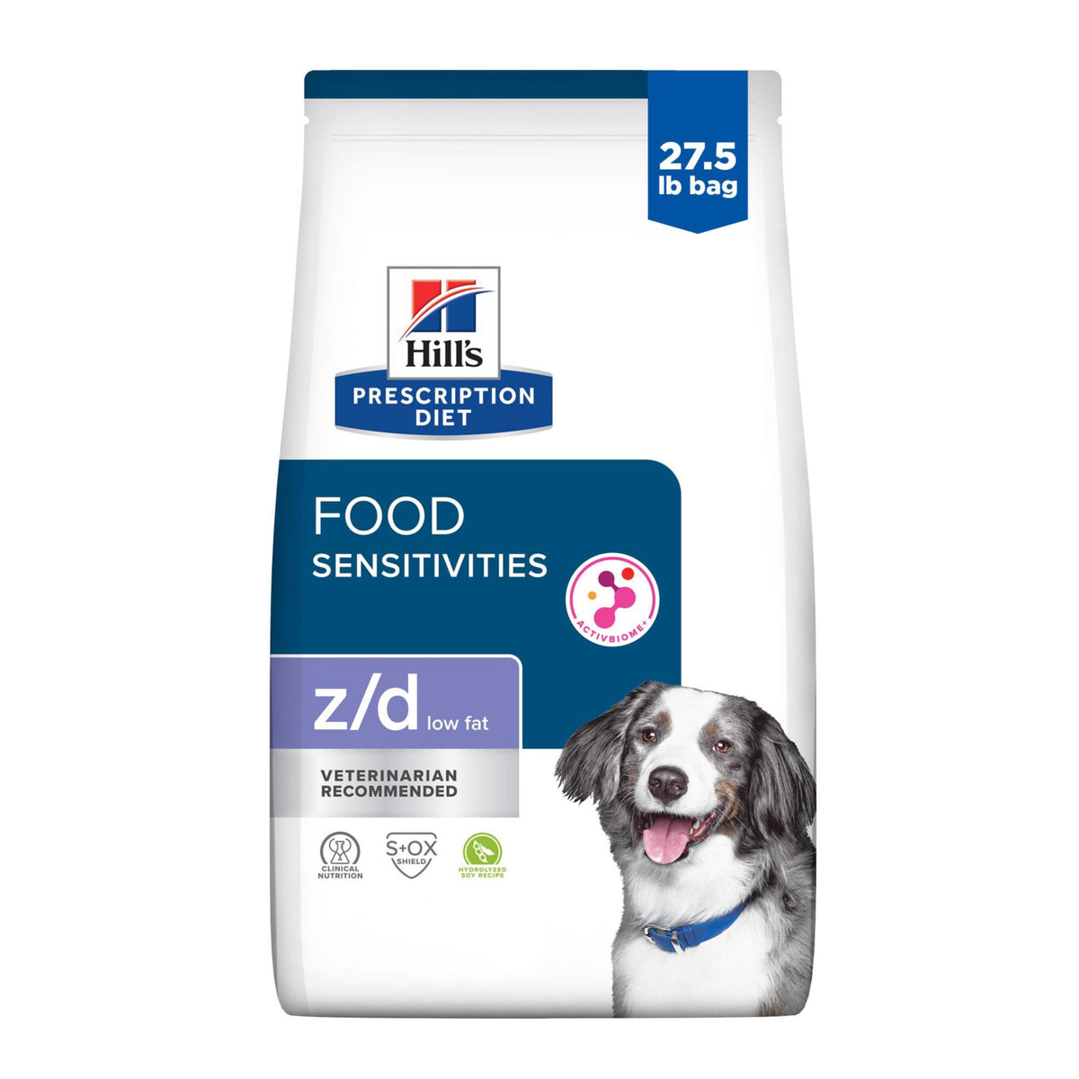 Hills Prescription Diet z/d Low Fat Hydrolyzed Soy Recipe Dry Dog Food 25 lb Bag
