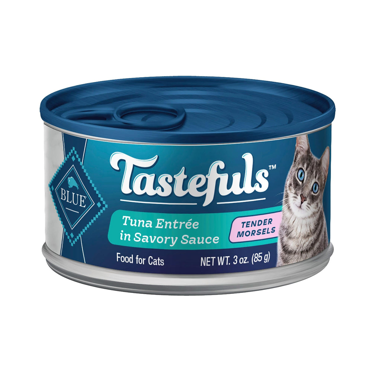 Blue Buffalo Tastefuls Wet Cat Food Morsels with Tuna 3 oz. Case of 12