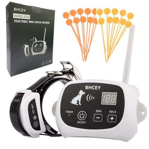 BHCEY Wireless Dog Fence2024 Electric Fence System for Stubborn DogWireless Dog Boundary Containment SystemRechargeable CollarLarge Signal Range of 80-1640ftSuitable for Large & Small Dogs