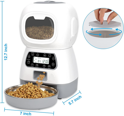 Smart Pet Automatic Feeder with Manual and Scheduled Feeding Options