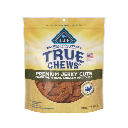 Blue Buffalo True Chews Premium Jerky Cuts Natural Dog Treats Duck 22 oz bag
