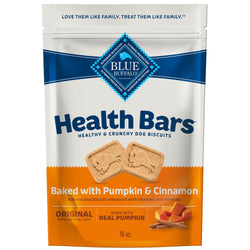 Blue Buffalo Health Bars Crunchy Dog Biscuits Oven-Baked With Natural Ingredients Pumpkin & Cinnamon 16-oz Bag