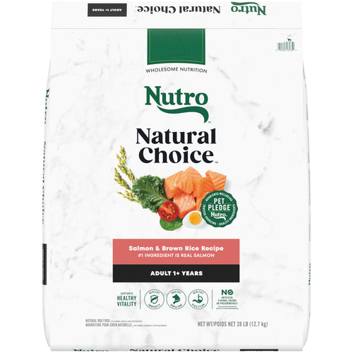 Nutro Natural Choice Adult Dry Dog Food Salmon & Brown Rice Recipe 28 lb. Bag